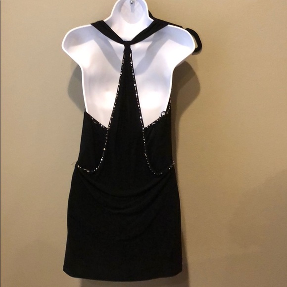 Knockout black Guess open back mini dress - Picture 2 of 6